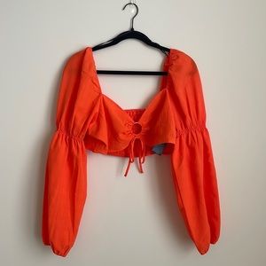 H&M, Divided. Bright Orange crop top. Size XL.